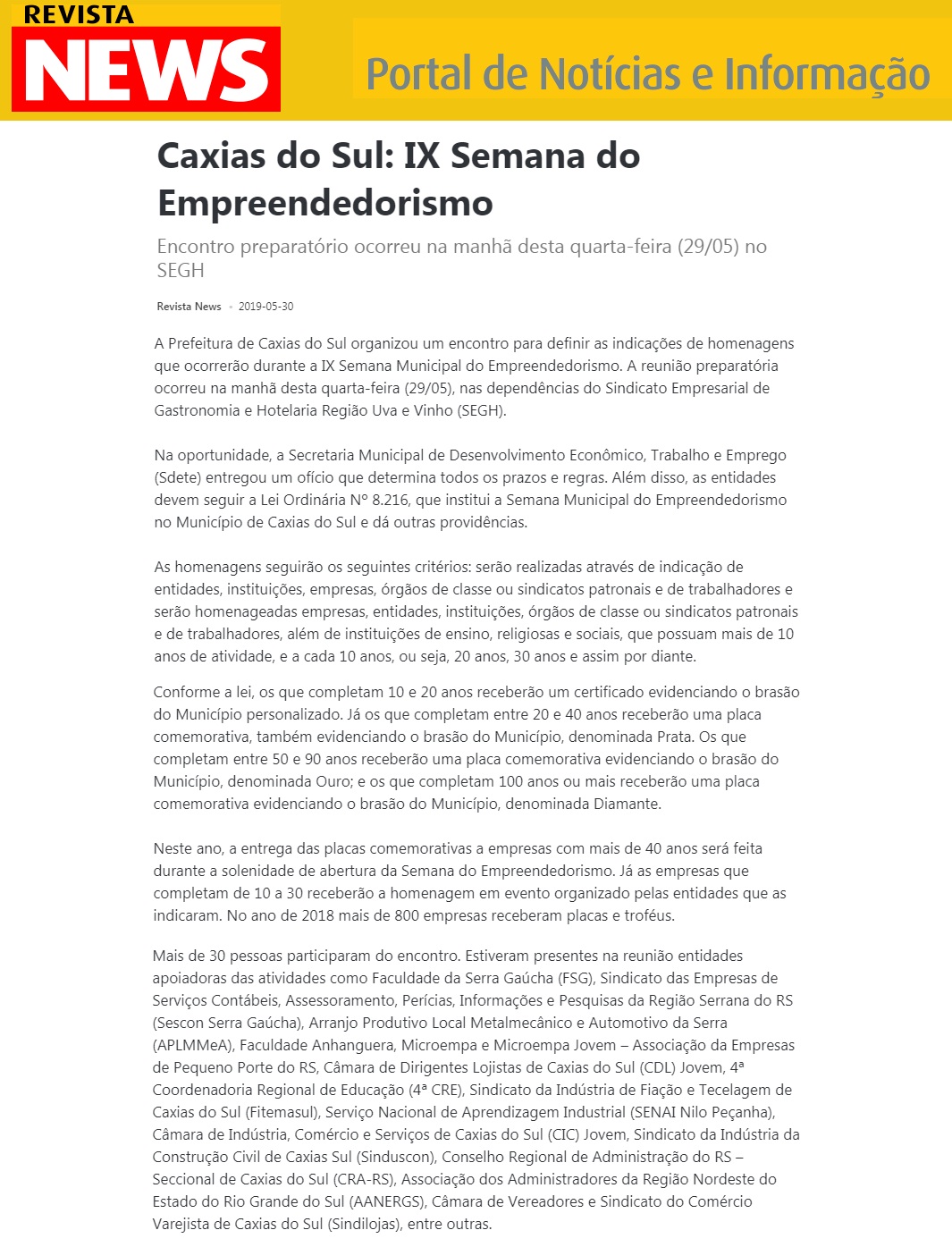 IX Semana do Empreendedorismo de Caxias do Sul